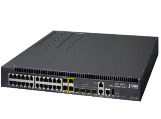 Planet XGS3-24042 Layer 3 24-Port 10/100/1000T + 4-Port 10G SFP+ Stackable Managed Switch